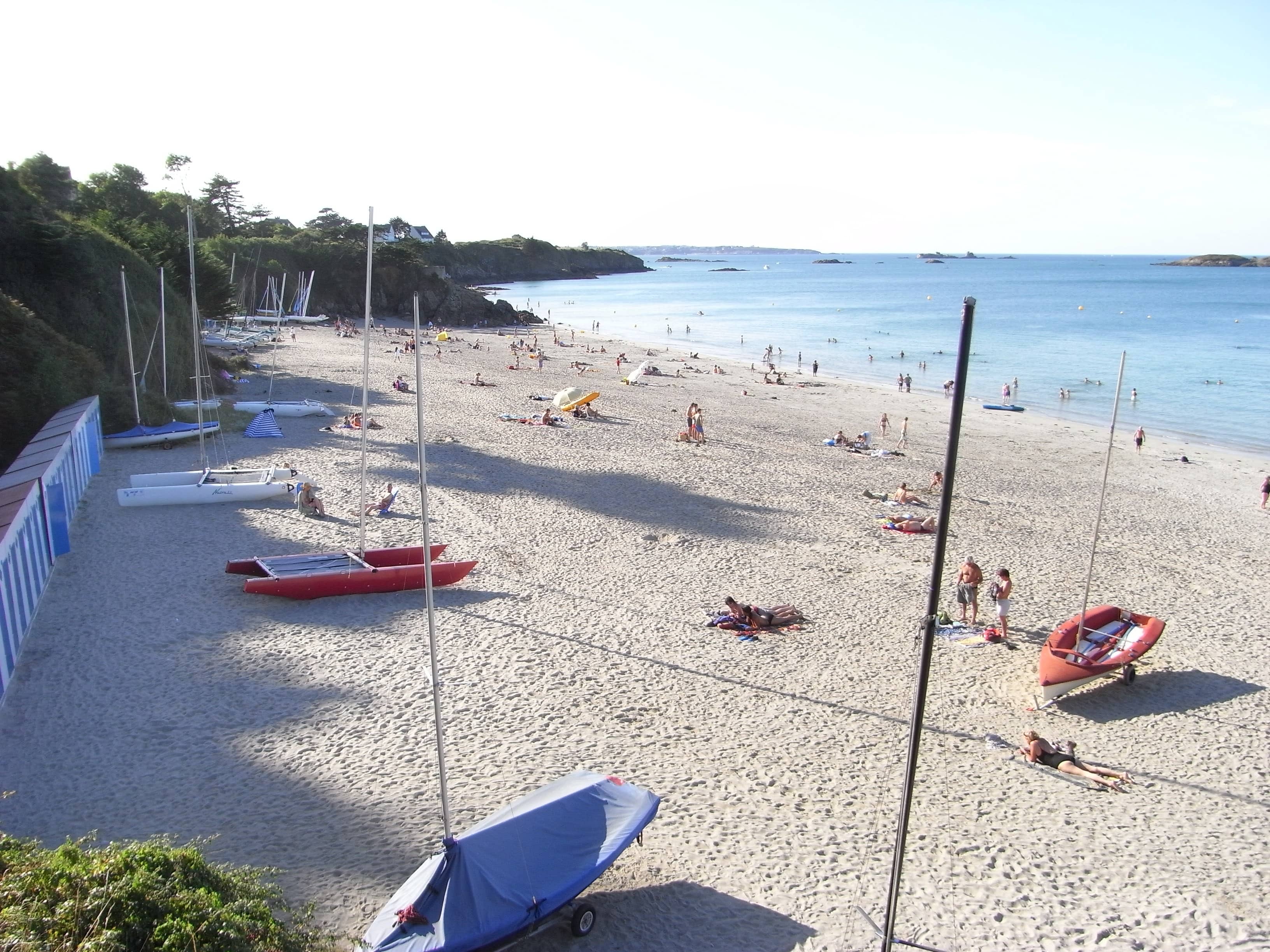 View of the fortified walls and the old town of Saint-Malo 35000, Brittany